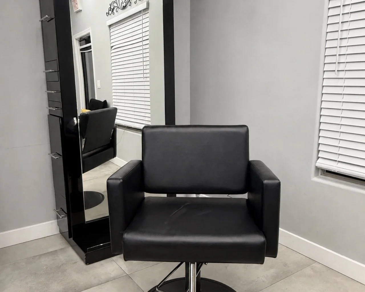 Hair Ambition mobile barber chair setup in Goodyear, AZ
