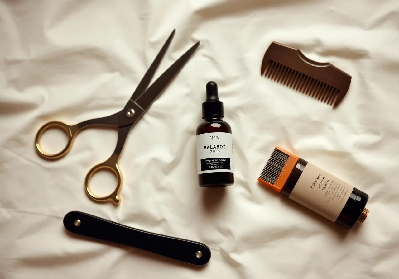 Professional grooming tools used by Hair Ambition mobile barber in Goodyear, AZ